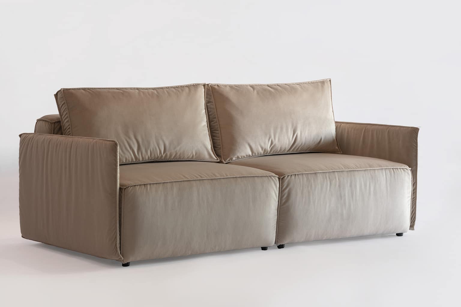 Canapea Montbell S cu perne decorative, vedere laterală