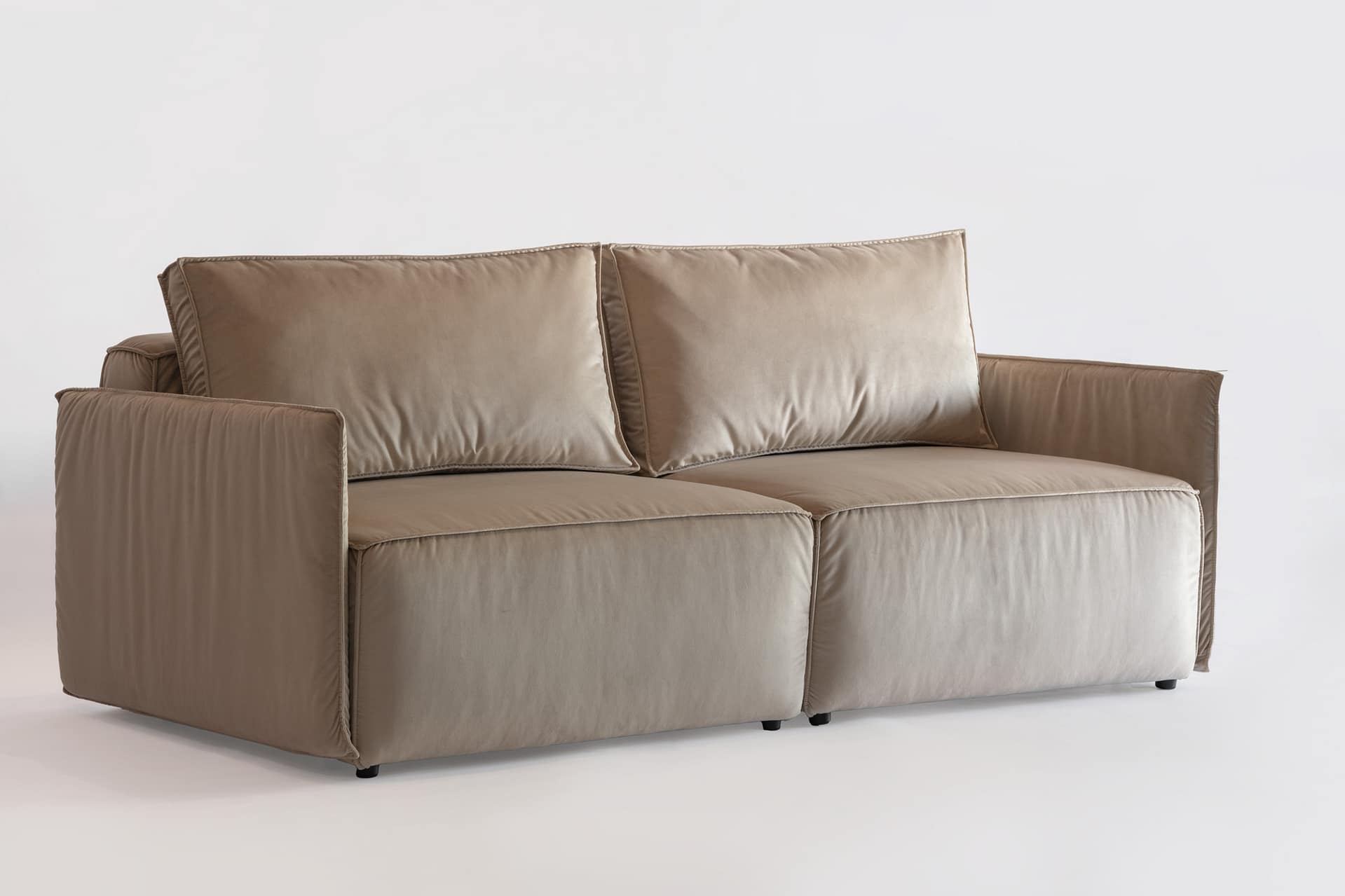 Canapea Montbell S cu perne decorative, vedere laterală